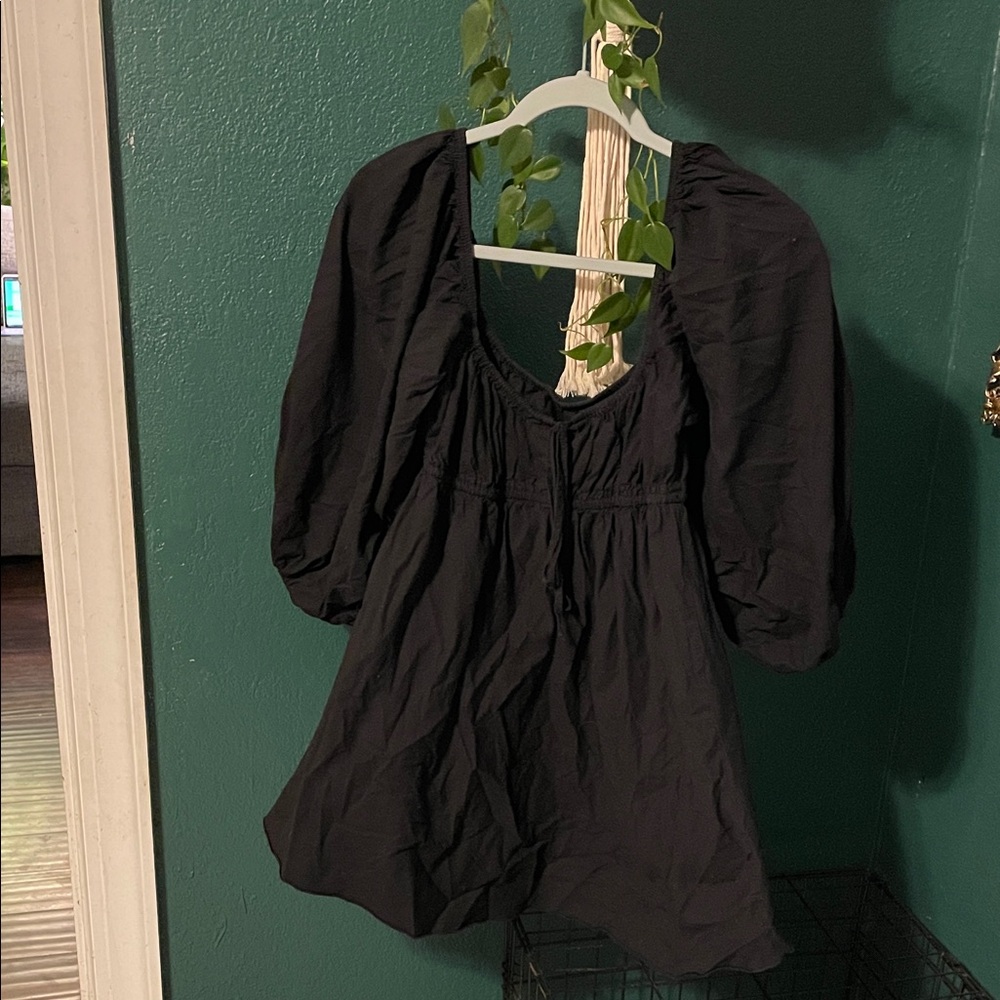Kitteny 3/4 Puff Sleeve Dress